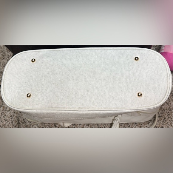 Dooney & Bourke Logo Lock Tote Bag in White - Picture 11 of 15